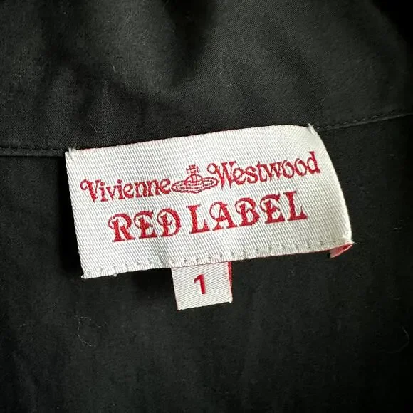 Vivienne Westwood Red Label Tie Waist Shirt Dress Black - Picture 6 of 6